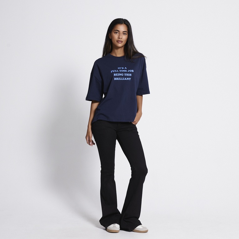 Printed boxy tee "April"